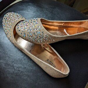 Gold Sparkle Dress Flats